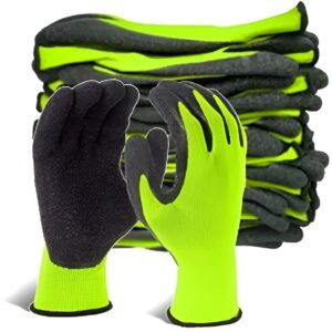 Crinkle Latex Coated Anti Cut Heat Resistant Work Glove for Construction Industrial Kitchen Gardening Gloves For Men and Women