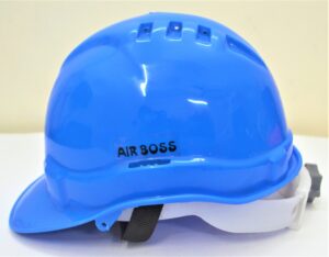 Blue Airboos Safety Helmet With Ratchet Type