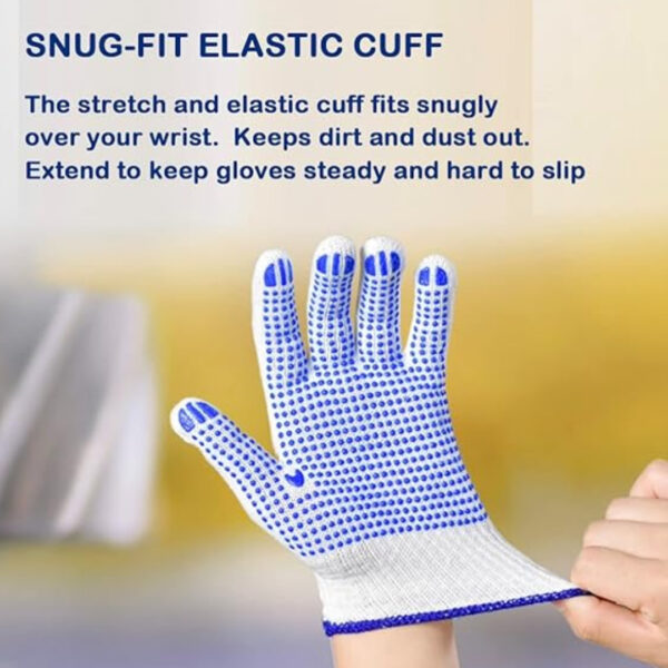 Dotted Cotton Safety Hand Work Gloves for Better Grip Industrial Construction Gardening Assembling General Purpose Use Safety Hand Gloves - Image 3