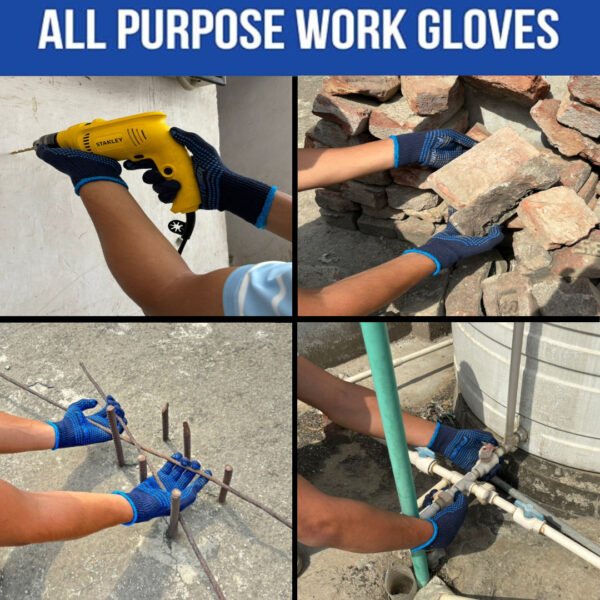 Dotted Cotton Safety Hand Work Gloves for Better Grip Industrial Construction Gardening Assembling General Purpose Use Safety Hand Gloves - Image 3