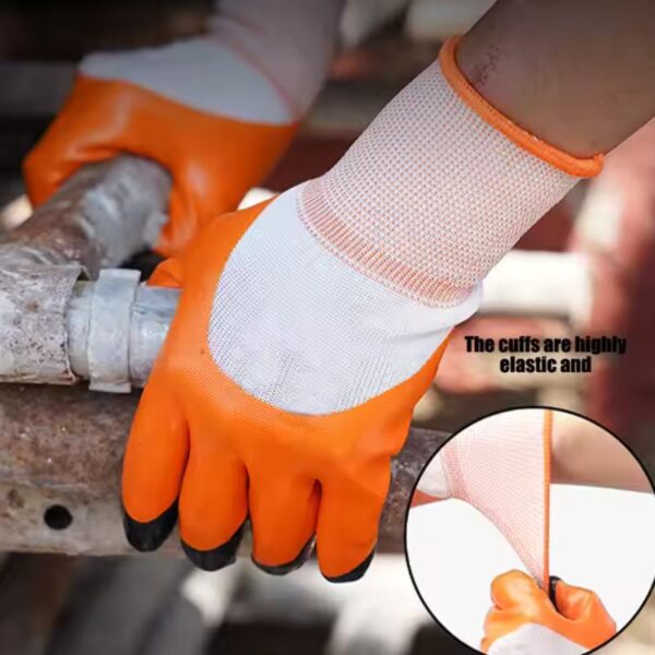 Tiger Print Multi Purpose Heavy Duty Reusable Washable Coated Work Safety Hand Gloves For Gardening Industrial Construction Agricultural Cleaning For Men & Women - Image 4